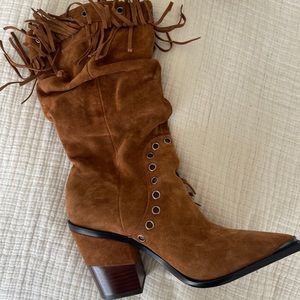 Kenneth Cole Brown Fringe Boots
